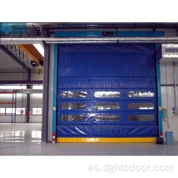 Puerta de apilamiento de alta velocidad automática de PVC para garaje